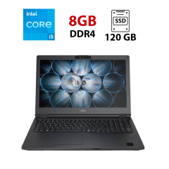 Ноутбук Fujitsu LifeBook E5510 / 15.6" (1920x1080) IPS / Intel Core i5-10210U (4 (8) ядра по 1.6 - 4.2 GHz) / 8 GB DDR4 / 120 GB SSD / Intel UHD Graphics / WebCam