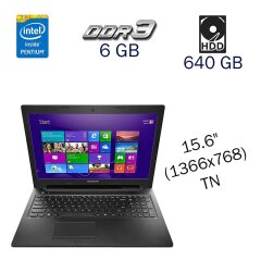 Ноутбук Lenovo G500S / 15.6" (1366x768) TN / Intel Pentium 2020M (2 ядра по 2.4 GHz) / 6 GB DDR3 / 640 GB HDD / nVidia GeForce GT 720M, 2 GB DDR3, 64-bit / WebCam / DVD-ROM