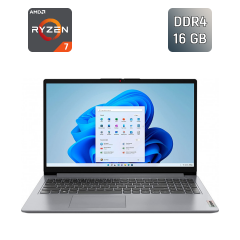 Ноутбук Lenovo IdeaPad 1 15ACL7 / 15.6" (1920x1080) IPS Touch / AMD Ryzen 7 5700U (8 (16) ядер по 1.8 - 4.3 GHz) / 16 GB DDR4 / 512 GB SSD / AMD Radeon Graphics 512SP / WebCam / HDMI