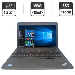 Ноутбук Lenovo ThinkPad E531 / 15.6'' (1366x768) TN / Intel Core i5-3320M (2 (4) ядра по 2.6 - 3.3 GHz) / 8 GB DDR3 / 120 GB SSD / Intel HD Graphics 4000 / WebCam / DVD-ROM