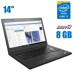 Ноутбук Lenovo ThinkPad T470 / 14" (1366x768) TN / Intel Core i5-6300U (2 (4) ядра 2.4 - 3.0 GHz) / 8 GB DDR4 / 320 GB HDD / Intel HD Graphics 520 / WebCam 