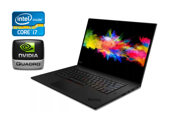 Ноутбук рабочая станция Lenovo ThinkPad P1 Gen 2 / 15.6" (1920x1080) IPS / Intel Core i7-9850H (6 (12) ядер по 2.6 - 4.6 GHz) / 32 GB DDR4 / 512 GB SSD / nVidia Quadro T2000, 4 GB GDDR5, 128-bit / WebCam / Fingerprint / Windows 10