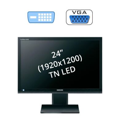Монитор Samsung S24A450BW / 24" (1920x1200) TN LED / 1x DVI-D, 1x VGA