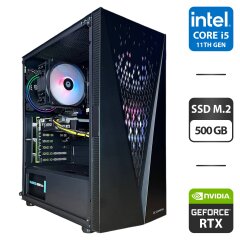 Сборка под заказ: игровой ПК 2E Gaming Galaxy G2055 Tower / Intel Core i5-11400F (6 (12) ядер по 2.6 - 4.4 GHz) / 16 GB DDR4 / 500 GB SSD M.2 / nVidia GeForce RTX 3050, 8 GB GDDR6, 128-bit / 600W