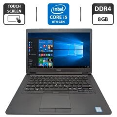 Ультрабук Б-клас Dell Latitude 5490 / 14" (1920x1080) IPS Touch / Intel Core i5-8350U (4 (8) ядра по 1.7 - 3.6 GHz) / 8 GB DDR4 / 500 GB HDD / Intel UHD Graphics 620 / WebCam