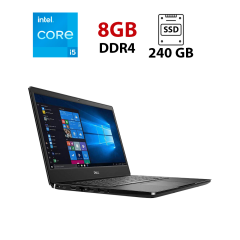 Ультрабук Dell Latitude 3400 / 14" (1920x1080) IPS / Intel Core i5-8250U (4 (8) ядра по 1.6 - 3.4 GHz) / 8 GB DDR4 / 240 GB SSD / Intel UHD Graphics / WebCam