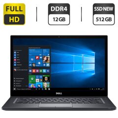 Ультрабук Dell Latitude 7480 / 14" (1920x1080) IPS / Intel Core i5-6300U (2 (4) ядра по 2.4 - 3.0 GHz) / 12 GB DDR4 / 512 GB SSD NEW / Intel HD Graphics 520 / WebCam / HDMI / Windows 10 Pro