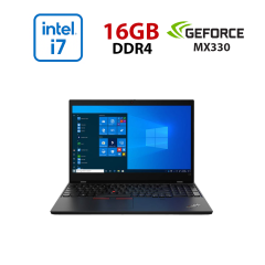Ультрабук Lenovo ThinkPad T15 Gen 1 / 15.6" (1920x1080) IPS / Intel Core i7-10510U (4 (8) ядра по 1.8 - 4.9 GHz) / 16 GB DDR4 / 480 GB SSD / nVidia GeForce MX330, 2 GB GDDR5, 64-bit / WebCam
