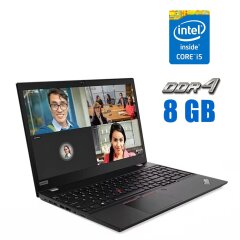 Ультрабук Lenovo ThinkPad T590 / 15.6" (1920x1080) IPS / Intel Core i5-8250U (4 (8) ядра по 1.6 - 3.4 GHz) / 8 GB DDR4 / 480 GB SSD / Intel UHD Graphics 620 / WebCam 