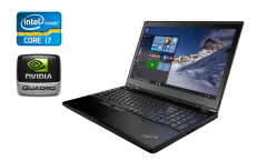Мобільна робоча станція Lenovo ThinkPad P50 / 15.6" (1920x1080) IPS / Intel Core i7-6820HQ (4 (8) ядра по 2.7 - 3.6 GHz) / 16 GB DDR4 / 480 GB SSD / nVidia Quadro M1000M, 4 GB GDDR5, 128-bit / WebCam / Fingerprint