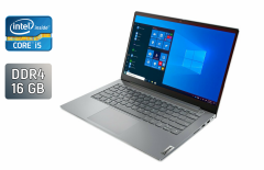 Ультрабук Б-класс Lenovo ThinkBook 14 G2 / 14" (1920x1080) IPS / Intel Core i5-1135G7 (4 (8) ядра по 2.4 - 4.2 GHz) / 16 GB DDR4 / 512 GB SSD / Intel Iris Xe Graphics / WebCam / TouchID