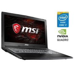 Игровой ноутбук Б-класс MSI GL62M 7REX / 15.6" (1920x1080) TN / Intel Core i7-7700HQ (4 (8) ядра по 2.8 - 3.8 GHz) / 16 GB DDR4 / 128 GB SSD NVMe + 1000 GB HDD / nVidia GeForce GTX 1050 Ti, 4 GB GDDR5, 128-bit / WebCam
