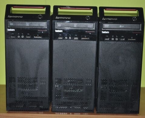 Компьютер Б-класс Lenovo ThinkCentre E73 Tower / Intel Core i5-4460S (4 ядра по 2.9 - 3.4 GHz) / 8 GB DDR3 / 240 GB SSD / Intel HD Graphics 4600 / DVD-ROM / Windows 11 Pro