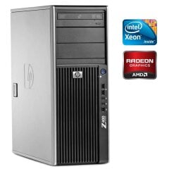Рабочая станция HP Z400 Workstation Tower / Intel Xeon W3550 (4 (8) ядра по 3.06 - 3.33 GHz) / 16 GB DDR3 / 500 GB HDD / AMD Radeon HD 6670, 1 GB GDDR5, 128-bit / DVD-ROM