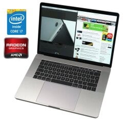Ультрабук Б-класс Apple MacBook Pro A1707 2017 / 15.4" (2880x1800) IPS / Intel Core i7-7820HQ (4 (8) ядра по 2.9 - 3.9 GHz) / 16 GB DDR3 / 500 GB SSD / AMD Radeon Pro 560, 4 GB GDDR5, 128-bit / WebCam / MacOS