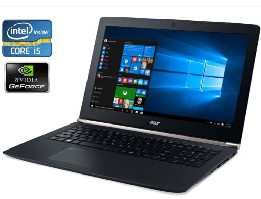 Ігровий ноутбук Acer Aspire V Nitro VN7-571G / 15.6" (1920x1080) IPS / Intel Core i5-4210U (2 (4) ядра по 1.7 - 2.7 GHz) / 8 GB DDR3 / 256 GB SSD / nVidia GeForce 840M, 2 GB DDR3, 64-bit / WebCam / DVD-RW / Win 10 Pro Ігровий ноутбук Acer Aspire V Nitro VN7-571G / 15.6" (1920x1080) IPS / Intel Core i5-4210U (2 (4) ядра по 1.7 - 2.7 GHz) / 8 GB DDR3 / 256 GB SSD / nVidia GeForce 840M, 2 GB DDR3, 64-bit / WebCam / DVD-RW / Win 10 Pro