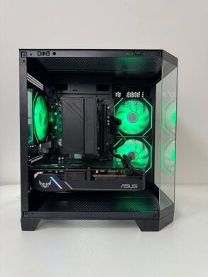 Ігровий ПК Qube Crystal ARGB Black Tower / AMD Ryzen 5 5500 (6 (12) ядер по 3.6 - 4.2 GHz) / 16 GB DDR4 / 500 GB SSD / AMD Radeon RX 5700, 8 GB GDDR6, 256-bit