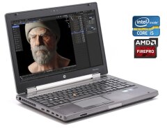 Мобильная рабочая станция Б-класс HP Elitebook 8560w / 15.6" (1600x900) TN / Intel Core i5-2540M (2 (4) ядра по 2.6 - 3.3 GHz) / 8 GB DDR3 / 480 GB SSD / AMD FirePro M5950, 1 GB GDDR5, 128-bit / WebCam / Win 10 Pro