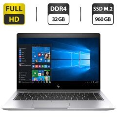 Ультрабук HP EliteBook 840 G5 / 14" (1920x1080) IPS / Intel Core i5-8350U (4 (8) ядра по 1.7 - 3.6 GHz) / 32 GB DDR4 / 960 GB SSD M.2 / Intel HD Graphics 620 / WebCam / HDMI