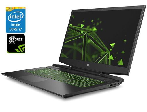 Игровой ноутбук HP Pavilion Gaming 17-cd0228ng / 17.3" (1920x1080) IPS / Intel Core i7-9750H (6 (12) ядер по 2.6 - 4.5 GHz) / 16 GB DDR4 / 256 GB SSD + 500 GB SSD / nVidia GeForce GTX 1660 Ti Max-Q, 6 GB GDDR6, 192-bit / WebCam / Win 10 Home