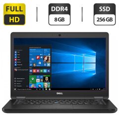 Ноутбук Dell Latitude E5480 / 14" (1920x1080) IPS / Intel Core i5-6200U (2 (4) ядра по 2.3 - 2.8 GHz) / 8 GB DDR4 / 256 GB SSD / Intel HD Graphics 520 / WebCam / VGA