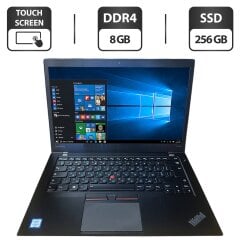 Ноутбук Lenovo ThinkPad T460s / 14" (1920x1080) TN Touch / Intel Core i5-6300U (2 (4) ядра по 2.4 - 3.0 GHz) / 8 GB DDR4 / 256 GB SSD / Intel HD Graphics 520 / WebCam