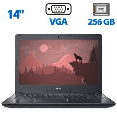 Ноутбук Acer TravelMate P249-M / 14" (1366x768) TN / Intel Core i3-6100U (2 (4) ядра по 2.3 GHz) / 4 GB DDR4 / 256 GB SSD M.2 / Intel HD Graphics 520 / WebCam / VGA