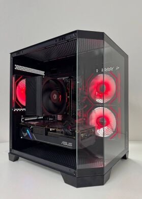 Ігровий ПК Qube Crystal ARGB Black Tower / AMD Ryzen 5 5500 (6 (12) ядер по 3.6 - 4.2 GHz) / 16 GB DDR4 / 500 GB SSD / AMD Radeon RX 5700, 8 GB GDDR6, 256-bit