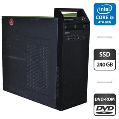 Компьютер Lenovo ThinkCentre E73 Tower / Intel Core i5-4460S (4 ядра по 2.9 - 3.4 GHz) / 8 GB DDR3 / 240 GB SSD / Intel HD Graphics 4600 / DVD-ROM / Windows 11 Pro
