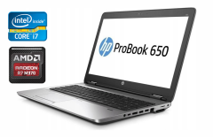 Ноутбук HP ProBook 650 G3 / 15.6" (1920x1080) TN / Intel Core i7-7600U (2 (4) ядра по 2.8 - 3.9 GHz) / 16 GB DDR4 / 512 GB SSD / AMD Radeon R7 M465, 2 GB GDDR5, 128-bit / WebCam / TouchID