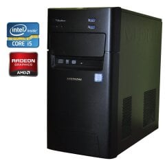 Игровой ПК Medion Akoya P5360 Tower / Intel Core i5-6402P (4 ядра по 2.8 - 3.4 GHz) / 16 GB DDR4 / 128 GB SSD M.2 + 1000 GB HDD / AMD Radeon RX 460, 2 GB GDDR5, 128-bit / Win 10 Home + Кабель питания