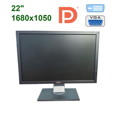Dell P2210 / 22" (1680x1050) TFT TN / DVI, DP, VGA, USB 2.0