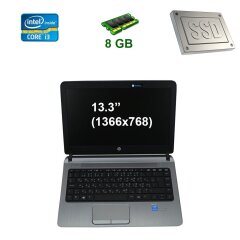 HP ProBook 430 G2 / 13.3" (1366x768) WXGA LED / Intel Core i3-5010U (2 (4) ядра по 2.1 GHz) / 8 GB DDR3 / 120 GB SSD / WebCam / USB 3.0 / HDMI