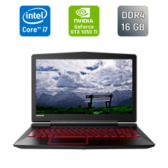 Ігровий ноутбук Б-клас Lenovo Legion Y720-15IKBN / 15.6" (1920x1080) IPS / Intel Core i7-7700HQ (4 (8) ядра по 2.8 - 3.8 GHz) / 16 GB DDR4 / 128 GB SSD + 1000 GB HDD / nVidia Geforce GTX 1050 Ti, 4 GB GDDR5, 128-bit / WebCam