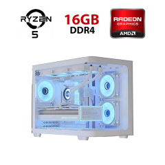Ігровий ПК FORSAGE (P300C-G-WT) Tower / AMD Ryzen 5 5500 (6 (12) ядер по 3.6 - 4.2 GHz) / 16 GB DDR4 / 256 GB SSD + 1000 GB HDD / Radeon RX 570, 8GB Sapphire Nitro+ 256-bit