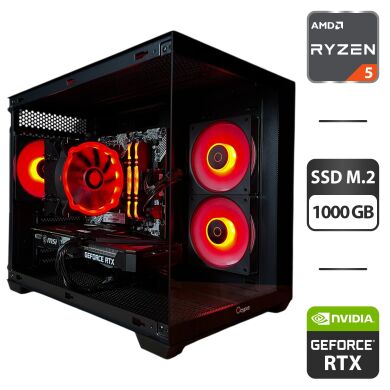 Ігровий ПК Ocypus Gamma C54 ARGB Tower / AMD Ryzen 5 5600 (6 (12) ядер по 3.5 - 4.4 GHz) / 16 GB DDR4 / 1000 GB SSD M.2 / nVidia GeForce RTX 3060 Ti, 8 GB GDDR6, 256-bit / 650W