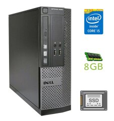Комп'ютер Dell Optiplex 3020 SFF / Intel Core i5-4430 (4 ядра по 3.0 - 3.2 GHz) / 8 GB DDR3 / 120 GB SSD / Intel HD Graphics 4600 / DVD-RW / USB 3.0 / DisplayPort
