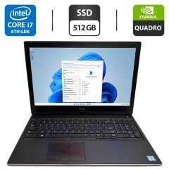 Мобильная рабочая станция Б-класс Dell Precision 7530 / 15.6" (1920x1080) IPS / Intel Core i7-8850H (6 (12) ядра по 2.6 - 4.3 GHz) / 16 GB DDR4 / 512 GB SSD / nVidia Quadro P2000, 4 GB GDDR5, 128-bit / WebCam