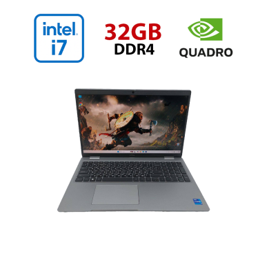 Мобільна робоча станція Dell Precision 3561 / 15.6" (1920x1080) IPS / Intel Core i7-11850H (8 (16) ядра по 2.5 - 4.8 GHz) / 32 GB DDR4 / 512 GB SSD / nVidia Quadro T600, 4 GB GDDR6, 128-bit / WebCam
