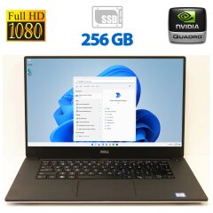 Мобільна робоча станція Dell Precision 5510 / 15.6" (1920x1080) IPS / Intel Core i7-6820HQ (4 (8) ядра по 2.7 - 3.6 GHz) / 16 GB DDR4 / 256 GB SSD / nVidia Quadro M1000M, 2 GB GDDR5, 128-bit / WebCam / HDMI