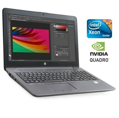 Мобільна робоча станція HP Zbook 15 G3 / 15.6" (1920x1080) IPS / Intel Xeon E3-1505M v5 (4 (8) ядра по 2.8 - 3.7 GHz) / 16 GB DDR4 / 512 GB SSD / nVidia Quadro M2000M, 4 GB GDDR5, 128-bit / WebCam / Win 10 Pro