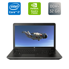 Мобильная рабочая станция HP zBook 17 G4 / 17.3" (1920x1080) IPS / Intel Core i7-7700HQ (4 (8) ядра по 2.8 - 3.8 GHz) / 32 GB DDR4 / 1000 GB SSD / nVidia Quadro P3000, 6 GB GDDR5, 192-bit / WebCam / Fingerprint / Windows 10