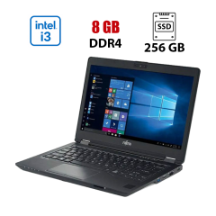 Нетбук Fujitsu Lifebook U729 / 12.5" (1920x1080) IPS / Intel Core i3-8130U (2 (4) ядра по 2.2 - 3.4 GHz) / 8 GB DDR4 / 256 GB SSD M.2 / Intel UHD Graphics 620 / WebCam