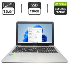 Ноутбук Asus R556L / 15.6" (1366x768) TN / Intel Core i3-4005U (2 (4) ядра по 1.7 GHz) / 8 GB DDR3 / 128 GB SSD / nVidia GeForce 920M, 2 GB GDDR3, 64-bit / WebCam / DVD-ROM