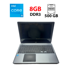 Ноутбук Б-клас Acer Aspire E1-572G / 15.6" (1366x768) TN Touch / Intel Core i5-4200U (2 (4) ядра по 1.6 - 2.6 GHz) / 8 GB DDR3 / 500 GB HDD / Intel HD Graphics 4400 / WebCam