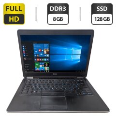 Ноутбук Б-класс Dell Latitude E7440 / 14" (1920x1080) TN / Intel Core i5-4300U (2 (4) ядра по 1.9 - 2.9 GHz) / 8 GB DDR3 / 128 GB SSD / Intel HD Graphics 4400 / WebCam