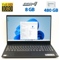 Ноутбук Б-клас Lenovo IdeaPad S340-15IIL / 15.6" (1920x1080) TN / Intel Core i7-1065G7 (4 (8) ядер по 1.3 - 3.9 GHz) / 8 GB DDR4 / 480 GB SSD / Intel Iris Plus Graphics / WebCam / HDMI