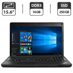 Ноутбук Б-класс Lenovo ThinkPad Edge E530 / 15.6" (1366x768) TN / Intel Core i7-3632QM (4 (8) ядра по 2.2 - 3.2 GHz) / 16 GB DDR3 / 250 GB SSD / Intel HD Graphics 4000 / WebCam / DVD-ROM / VGA