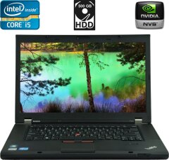Ноутбук Б-класс Lenovo ThinkPad T530 / 15.6" (1600x900) TN / Intel Core i5-3320M (2 (4) ядра по 2.6 - 3.3 GHz) / 8 GB DDR3 / 500 GB HDD / nVidia NVS 5400M, 1 GB GDDR3, 128-bit / WebCam / miniDP