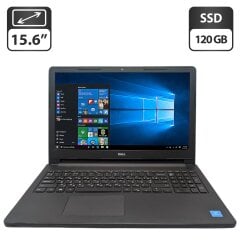 Ноутбук Dell Inspiron 15-3552 / 15.6" (1366x768) TN / Intel Pentium N3710 (4 ядра по 1.6 - 2.56 GHz) / 4 GB DDR3 / 120 GB SSD / Intel HD Graphics / WebCam / DVD-ROM